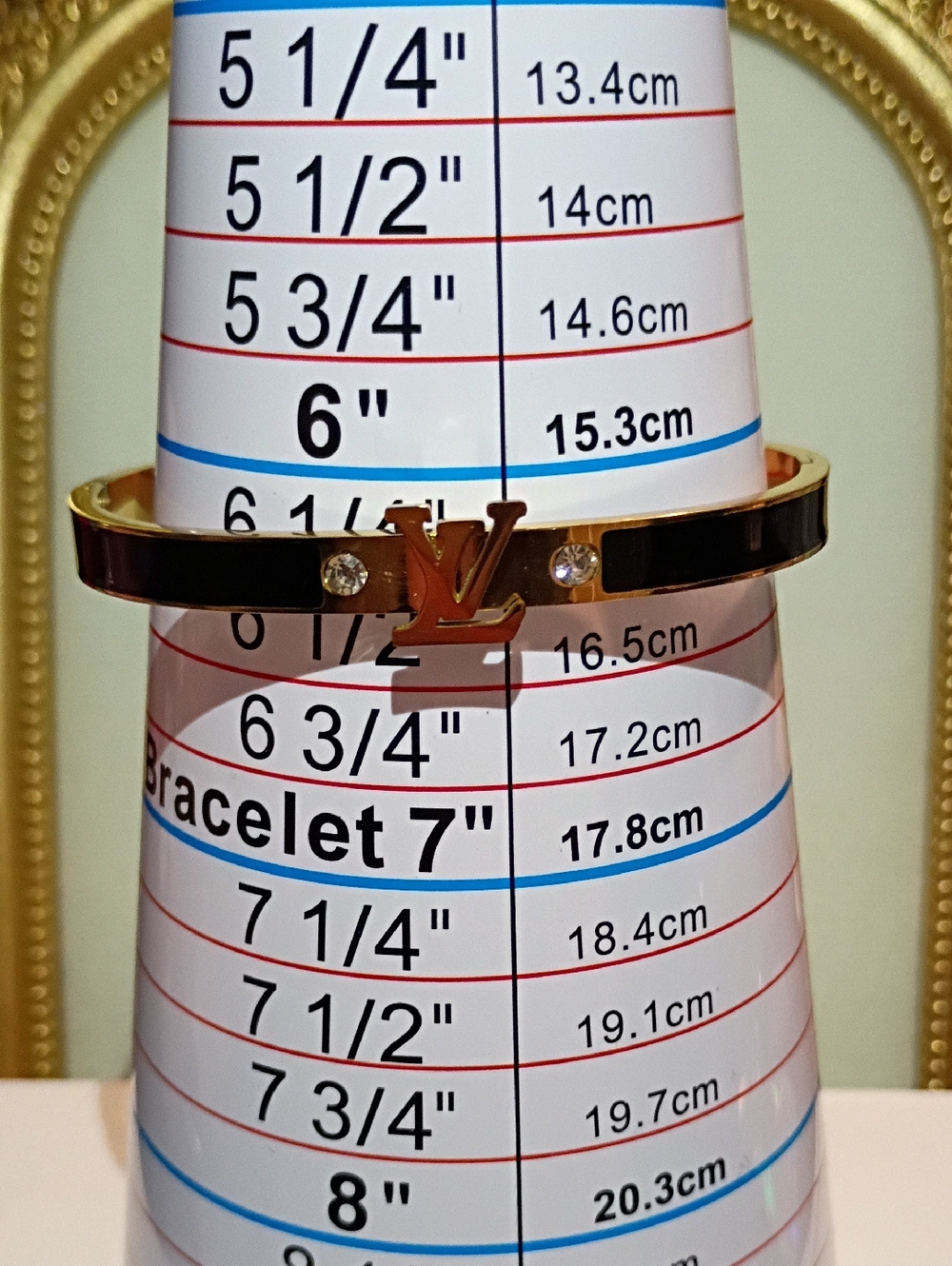 New Black and Gold Bangle Bracelet - Picture 7 of 8